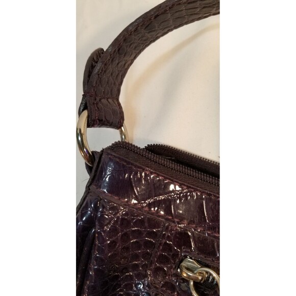 Nine West Deep Grape Purple Faux Alligator Leather Skin Purse/Bag - Picture 5 of 10